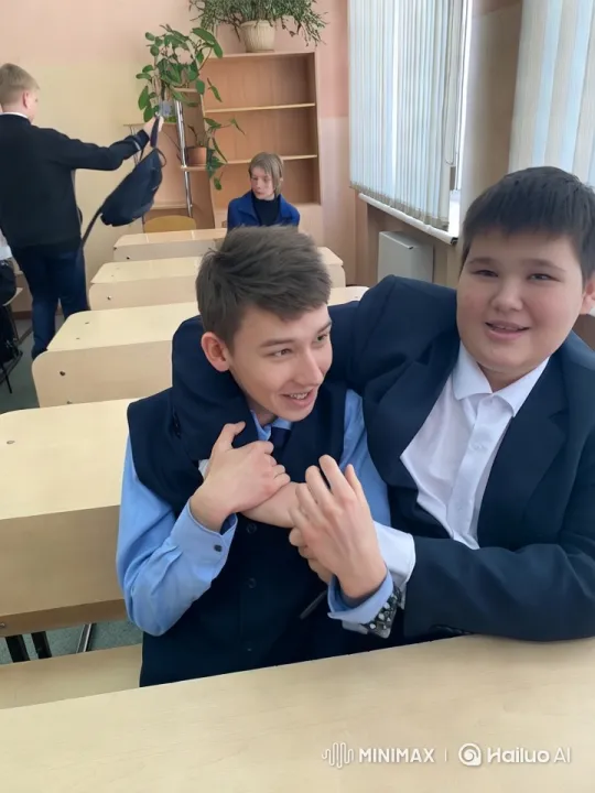 Intimate Moment Captured in Classroom Setting – AI Generated Video | Hailuo AI