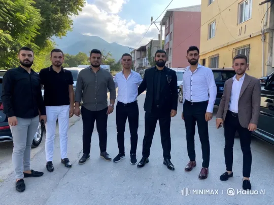 Seven Men Dance Coordinated on a Quiet Street – AI Generated Video | Hailuo AI