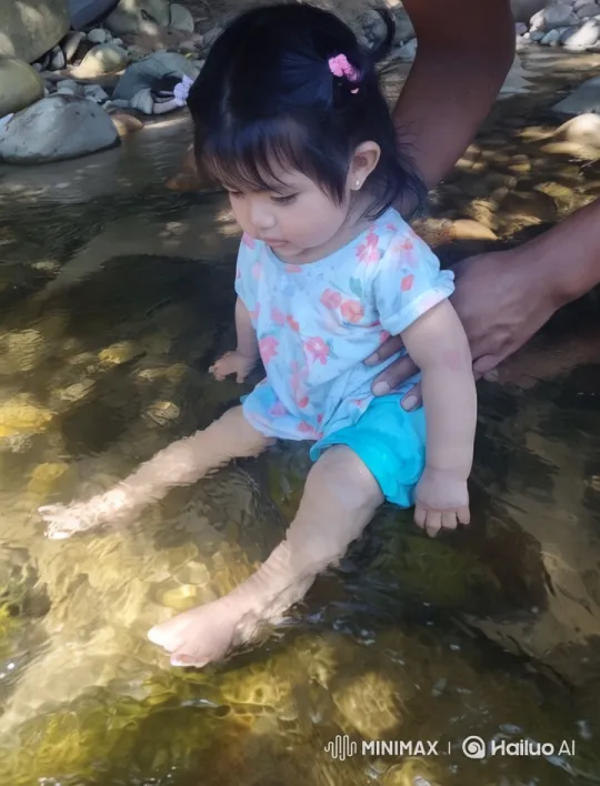 Child's Playful Kung Fu Dance in Serene Stream – AI Generated Video | Hailuo AI