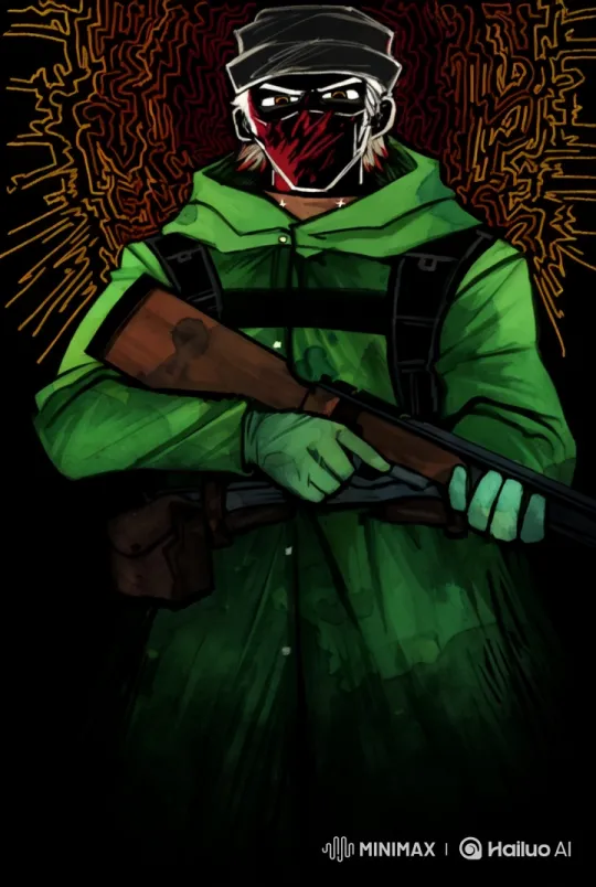 Masked Figure Rushes to KFC with Rifle – AI Generated Video | Hailuo AI
