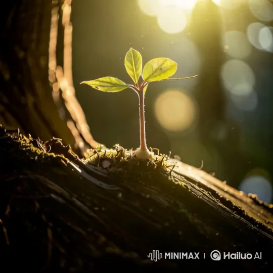 Enchanted Sprout: Capturing Nature's Fragile Beauty – AI Generated Video | Hailuo AI