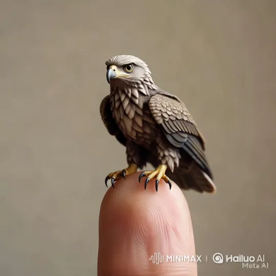 Eagle Perched to Graceful Flight Display – AI Generated Video | Hailuo AI