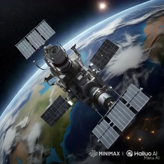 Orbiting Satellite: Aesthetic Showcase of Space Technology – AI Generated Video | Hailuo AI