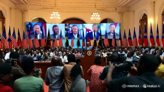 President Kasongo Addresses Tense Government Hall – AI Generated Video | Hailuo AI