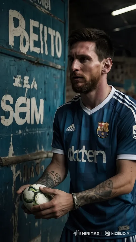 Messi's Emotional Soccer Ball Moment Captured on Film – AI Generated Video | Hailuo AI