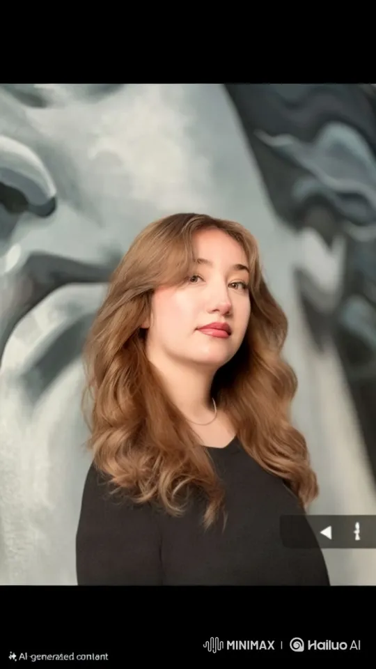 Aesthetic Tracking Shot Showcases Worker and Mural Art – AI Generated Video | Hailuo AI