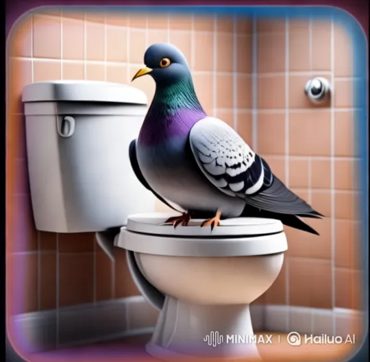 Pigeon Transforms into Zebra Man in Surreal Bathroom Scene – AI Generated Video | Hailuo AI