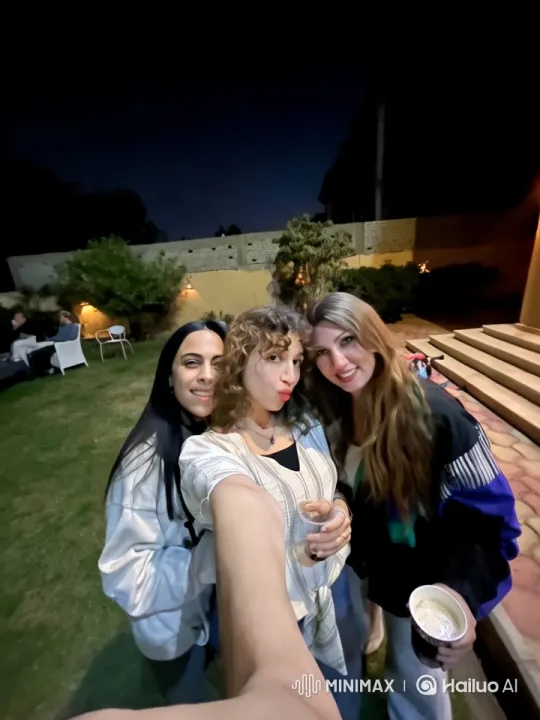 Women Transform in Enchanting Night Garden Video – AI Generated Video | Hailuo AI