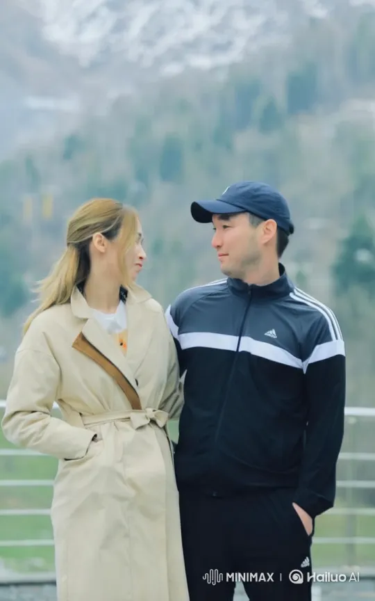 Couple Showcases Martial Arts in Scenic Mountain Setting – AI Generated Video | Hailuo AI