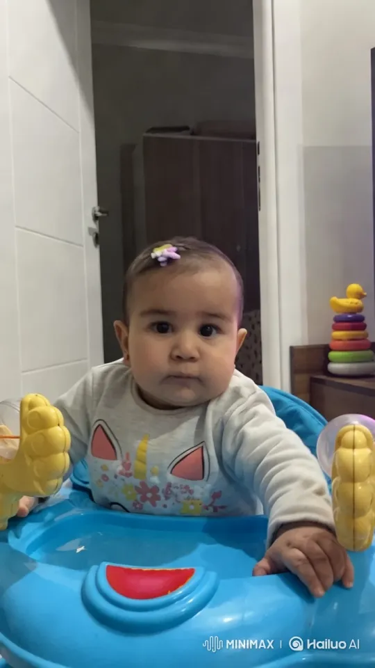 Baby's Joyful Dance and Development in Walker – AI Generated Video | Hailuo AI