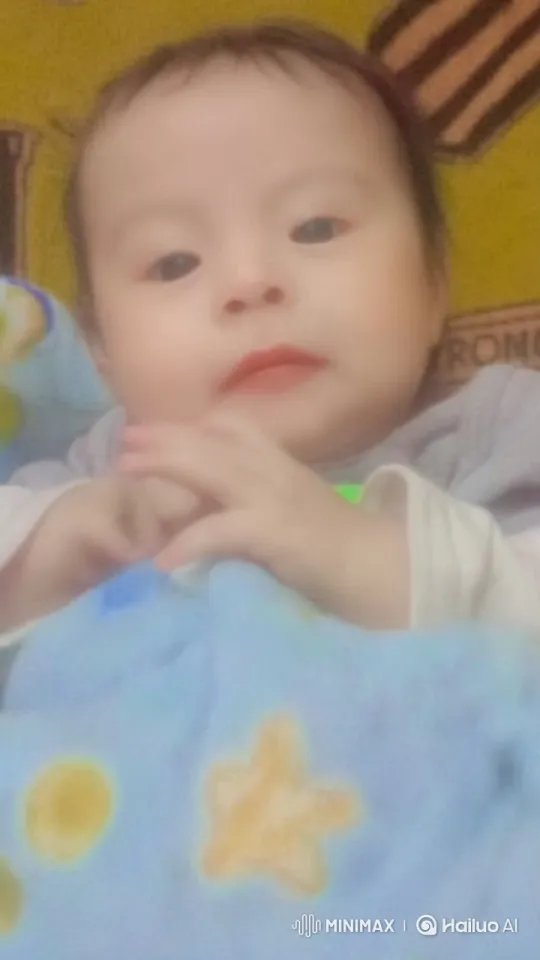 Baby Dancing Joyfully on Colorful Star Blanket – AI Generated Video | Hailuo AI
