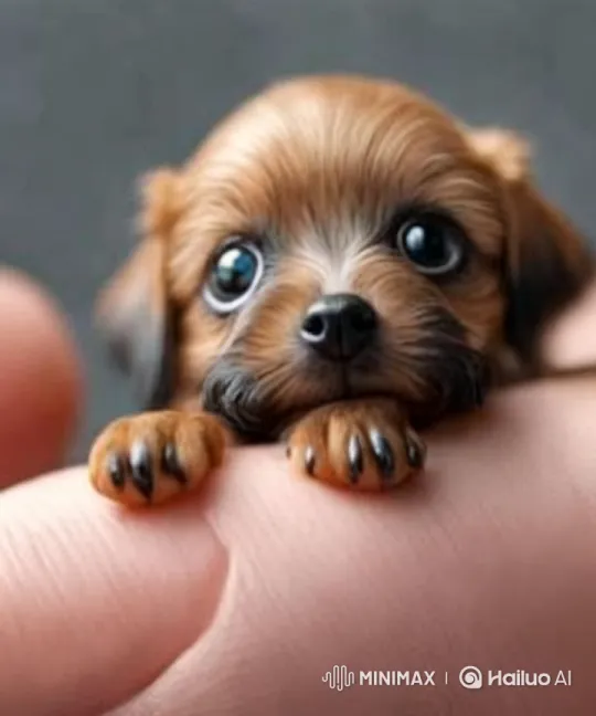 Tiny the Dog's Giant Adventure in a Human World – AI Generated Video | Hailuo AI