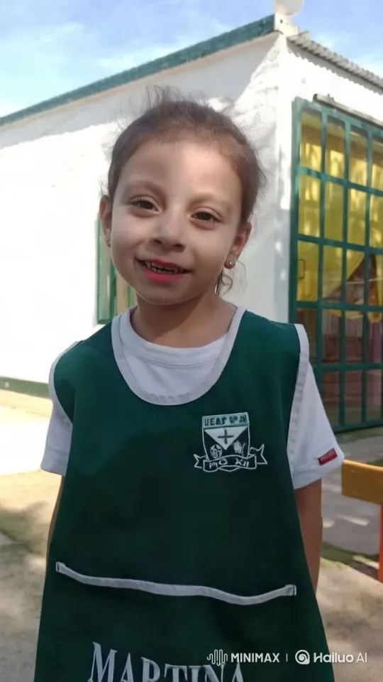 Martina in Green Uniform at Sunlit School – AI Generated Video | Hailuo AI