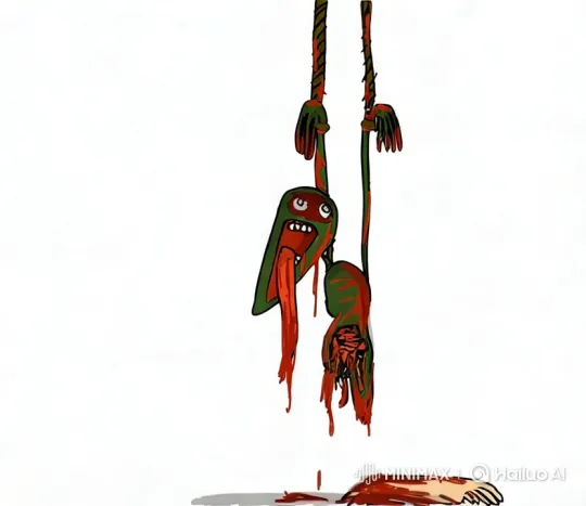 Surreal Horror Scene: Mutilated Creature in Agony – AI Generated Video | Hailuo AI