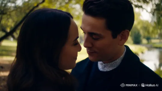 Intimate Embrace in a Serene Park Setting – AI Generated Video | Hailuo AI