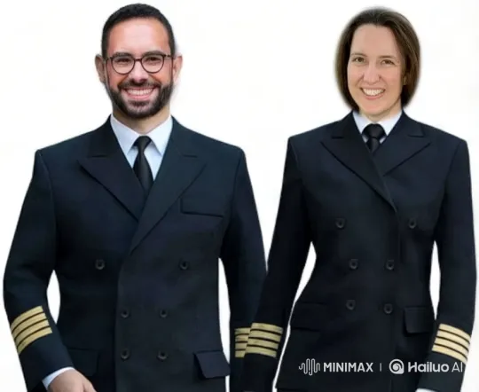 Formal Uniformed Individuals Showcase Modern Airplane Cabin – AI Generated Video | Hailuo AI