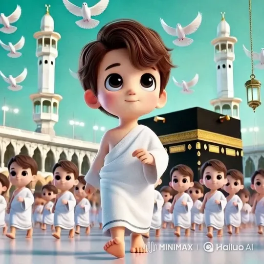 Children's Pilgrimage Around the Kaaba – AI Generated Video | Hailuo AI