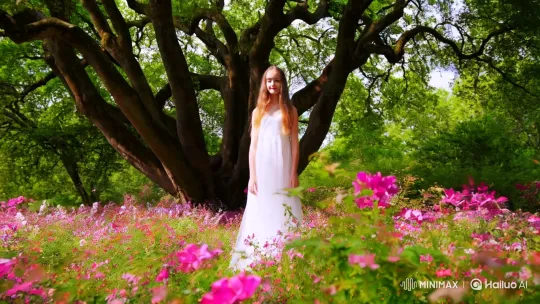 Girl in Serene Nature, Captured Intimately – AI Generated Video | Hailuo AI