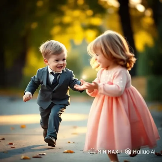 Autumn Park Play: Children's Joyful Interactions – AI Generated Video | Hailuo AI