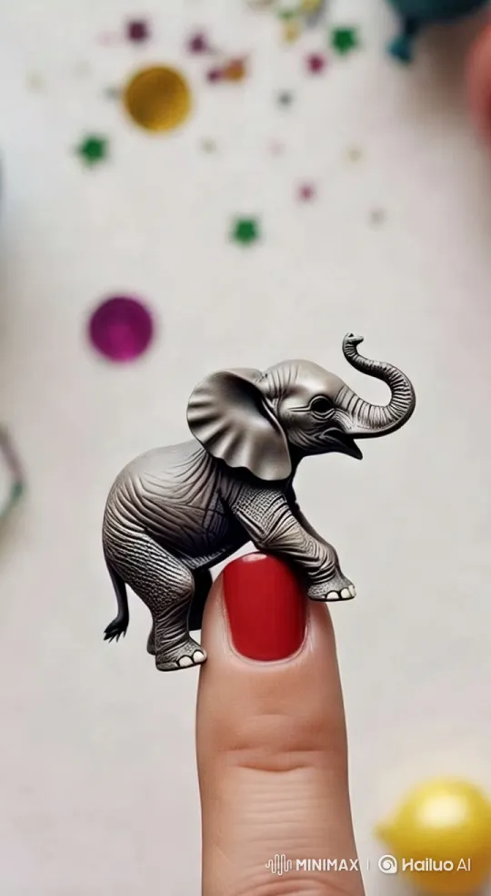 Artistic Display of Delicate Elephant Figurine – AI Generated Video | Hailuo AI