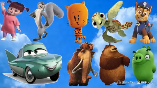Animated Characters Engage in Playful Fight – AI Generated Video | Hailuo AI