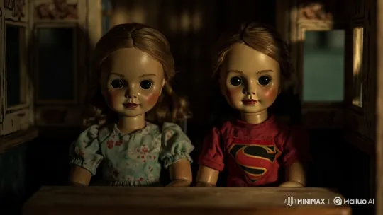Eerie Transformation of Dolls with Black Eyes – AI Generated Video | Hailuo AI