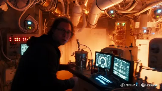 Man Navigates Chaotic Nuclear Lab in Dystopian Found Footage – AI Generated Video | Hailuo AI