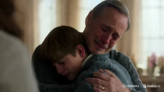 Emotional Father-Son Embrace Captured Intimately – AI Generated Video | Hailuo AI