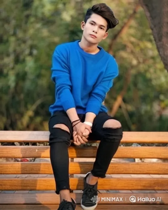 Young Man in Serene Park: Aesthetic Harmony – AI Generated Video | Hailuo AI