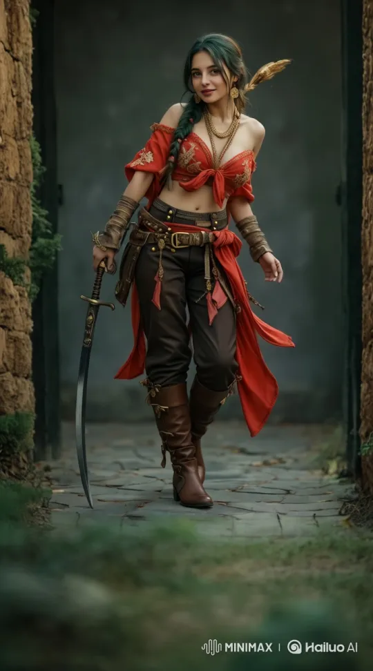 Elegant Model Showcases Outfit in Rustic Aesthetic Video – AI Generated Video | Hailuo AI