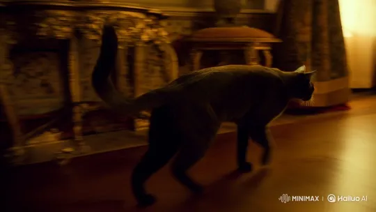Luxurious Tracking Shot of a Majestic Cat in an Opulent Room – AI Generated Video | Hailuo AI