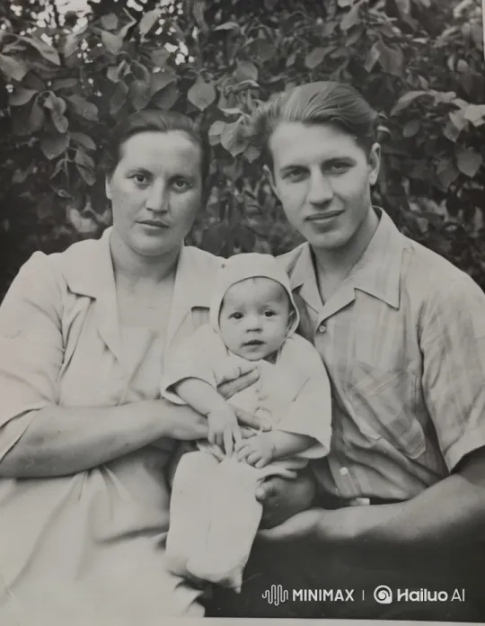 Family Portrait: Serene Black-and-White Moment – AI Generated Video | Hailuo AI