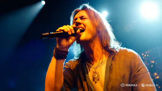 Dynamic Rock Band Performance Captured on Stage – AI Generated Video | Hailuo AI