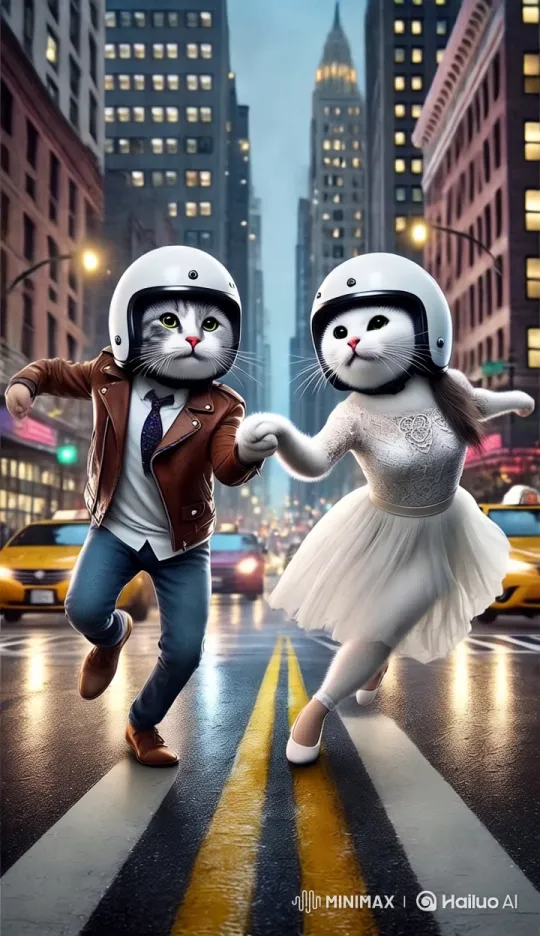 City Night Dance: Man and Woman's Energetic Performance – AI Generated Video | Hailuo AI
