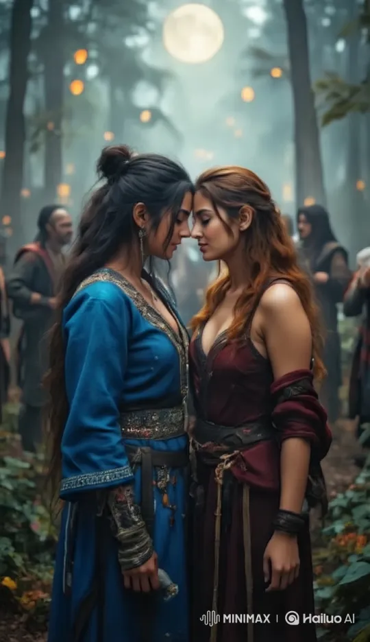 Mystical Forest Kiss: Medieval Attire, Ethereal Ambiance – AI Generated Video | Hailuo AI
