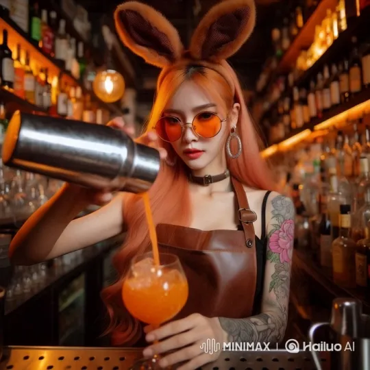 Thai Bartender Crafting Cocktail in Enigmatic Bar Setting – AI Generated Video | Hailuo AI