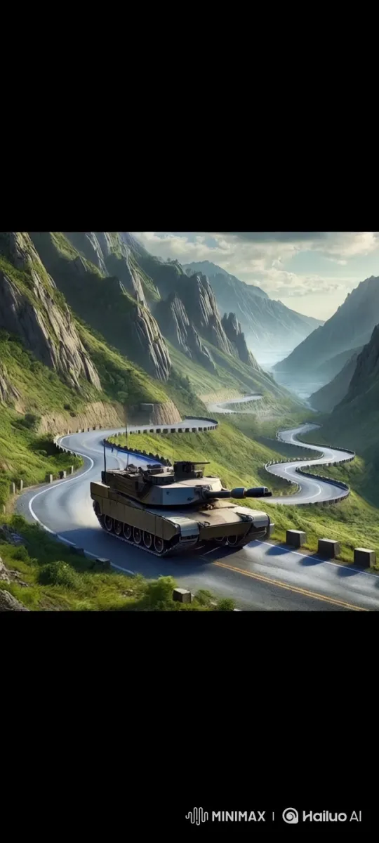 Tank Journey Through Mountainous Landscape – AI Generated Video | Hailuo AI