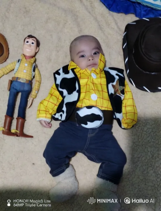 Baby Dances with Woody Doll in Cowboy Costume – AI Generated Video | Hailuo AI