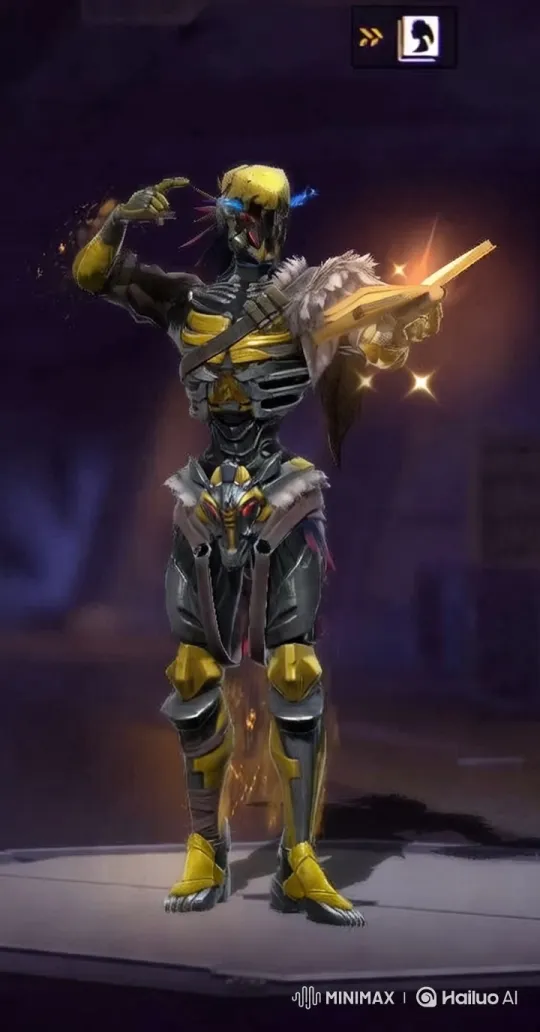 Futuristic Armored Figure Prepares with Glowing Book – AI Generated Video | Hailuo AI