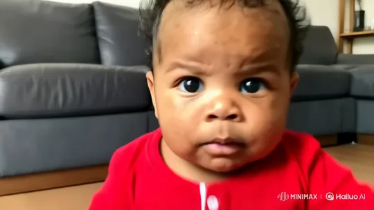 Innocent Baby Prepares for Imaginary Boxing Match – AI Generated Video | Hailuo AI