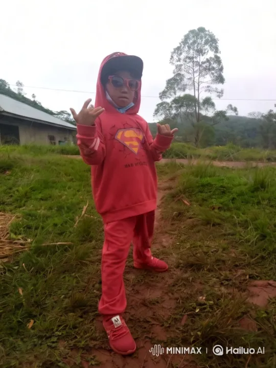 Young Boy in Superman Outfit Performs Kungfu in Nature – AI Generated Video | Hailuo AI