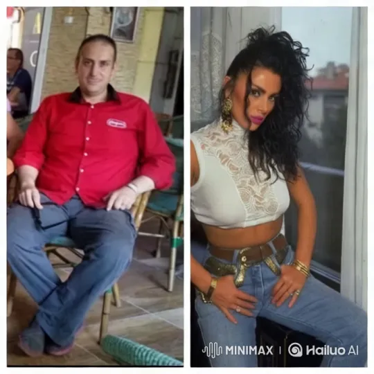 Couple's Stylish Embrace in Split-Screen Scene – AI Generated Video | Hailuo AI