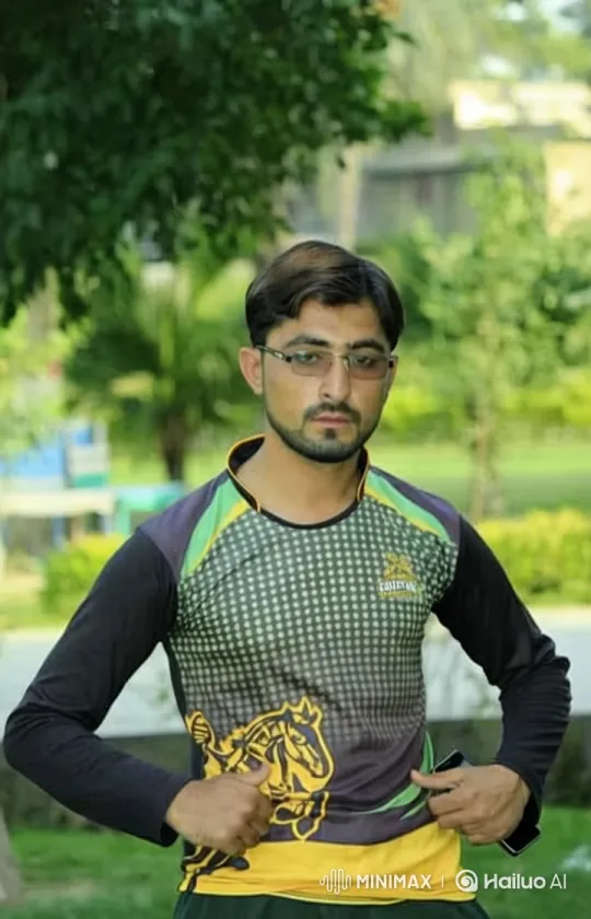 Man in Sports Jersey Stands Confidently in Park – AI Generated Video | Hailuo AI