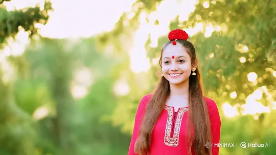 Young Woman Embraces Child in Serene Outdoor Setting – AI Generated Video | Hailuo AI