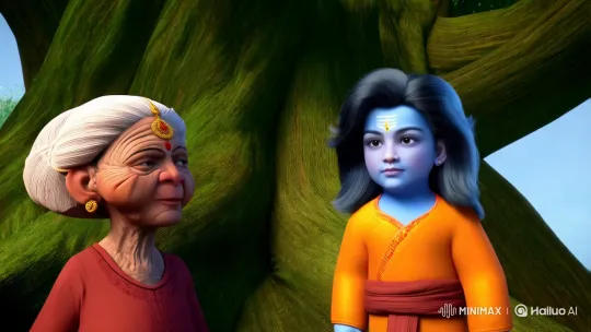 Baby Baba Balak Nath Ji Performs a Mystical Transformation Under an Ancient Tree – AI Generated Video | Hailuo AI