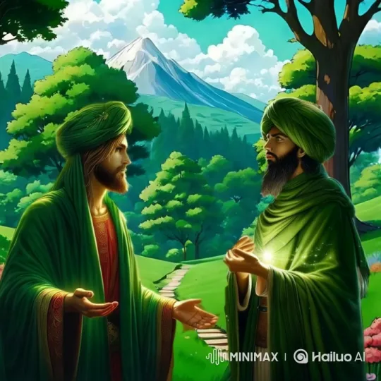 Saints in Serene Landscape with Radiant Light – AI Generated Video | Hailuo AI