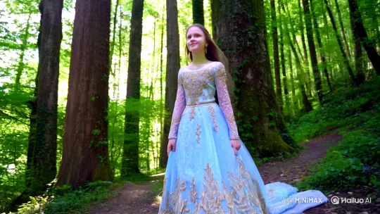 Princess in a Majestic Forest: A Cinematic Masterpiece – AI Generated Video | Hailuo AI