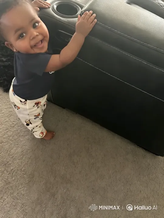 Child's Steps on Dark Furniture - Aesthetic Video Scene – AI Generated Video | Hailuo AI