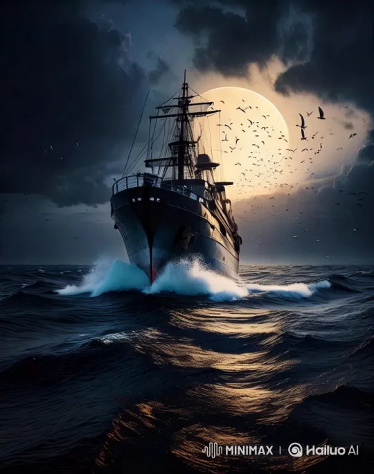 Sailboat Braving Stormy Seas Amidst Towering Waves – AI Generated Video | Hailuo AI