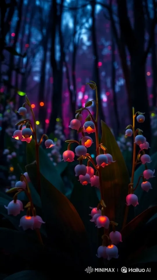 Enchanting Lilies of the Valley Glowing in 4K Slow Motion – AI Generated Video | Hailuo AI